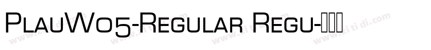 PlauW05-Regular Regu字体转换